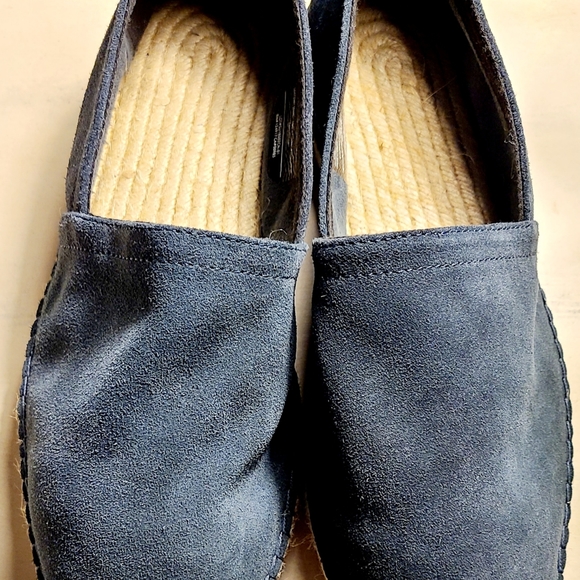New Onia Zach Men's size 10 Navy blue suede leather espadrille casual shoe NWOB - Picture 4 of 8